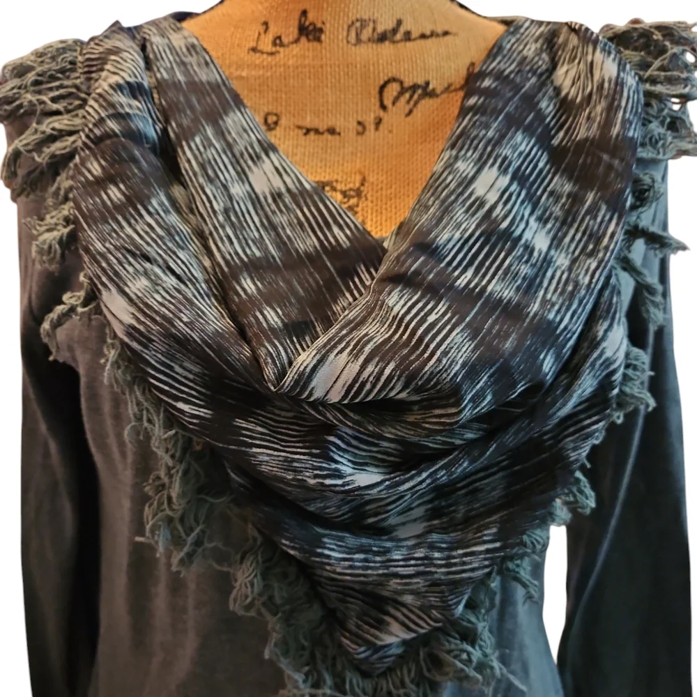 Signature Weekend Green Sweater Scarf Set Womens Sz L